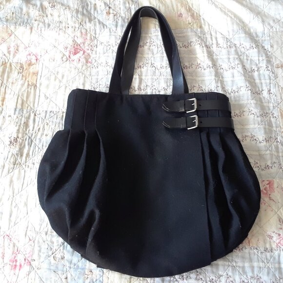 Pringle of Scotland Wool & Leather Shoulder Bag - Picture 1 of 14